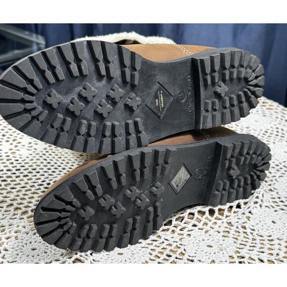 Women's Leather/Suede Ankle Boot Oakley Style Sz 8 Brown Faux Fur Lined sku 3169 - Picture 9 of 9